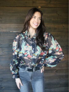 Phoenix Western Chiffon Blouse