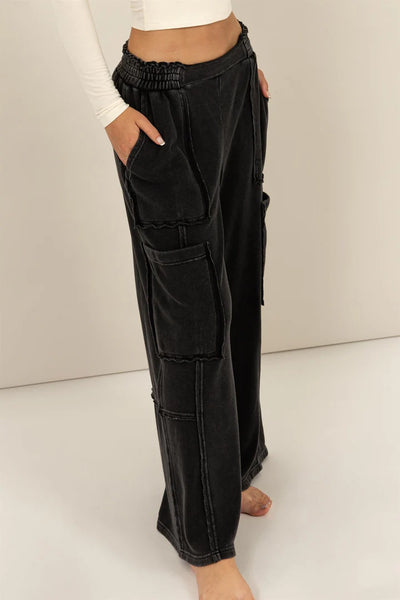 Black Oversized Utility Sweatpants