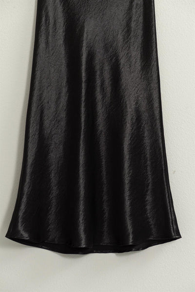 Black Satin Skirt