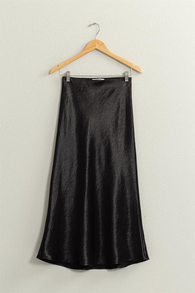 Black Satin Skirt