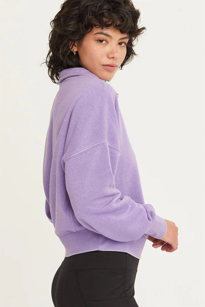 Lavender Half- Zip Sweatshirt