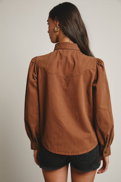 Brinley Mocha Denim Shirt