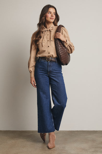 Brinley Tan Denim Shirt