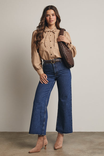 Brinley Tan Denim Shirt