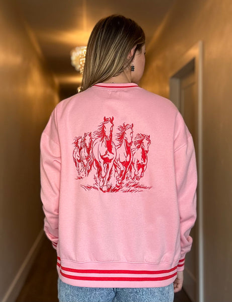 Pink Ladies Western Sweatshirt