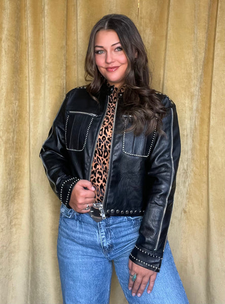 Biker Babe Faux Leather Jacket
