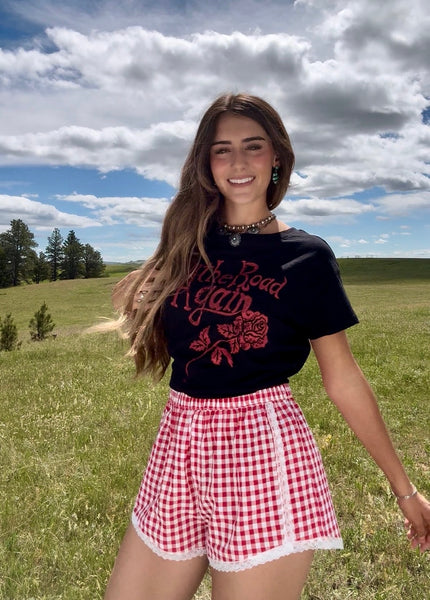 Red Gingham Shorts