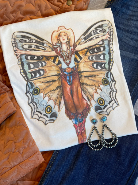 Butterfly Cowgirl Graphic Tee