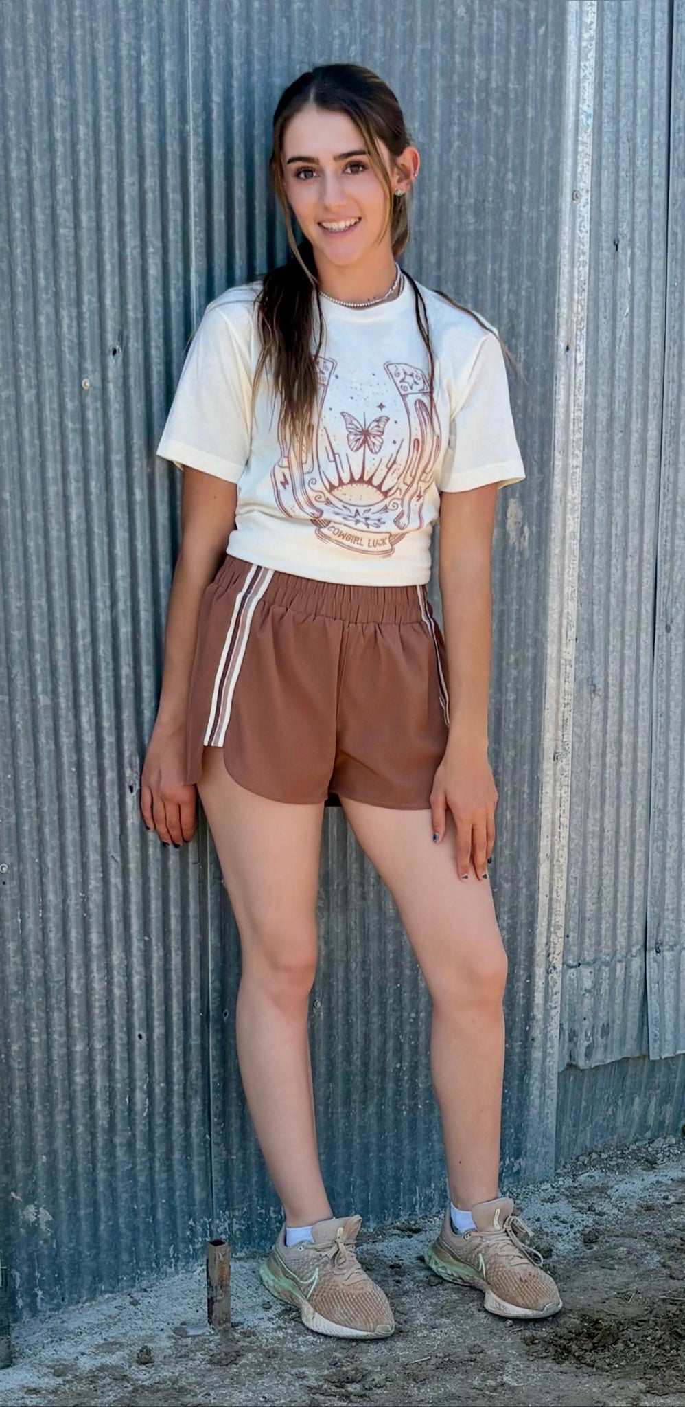 Striped Trim Activewear Shorts