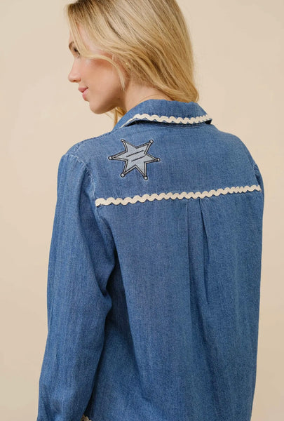 Ric Rac Western Denim Shirt