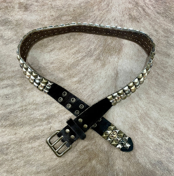 Stud & Cowhide Belt