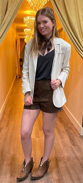 Winsley Vegan Leather Shorts