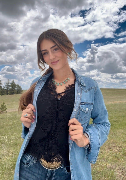 Marion Black Lace Blouse