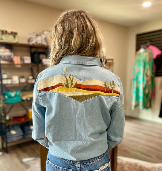 Wickenburg Embroidered Denim Shirt