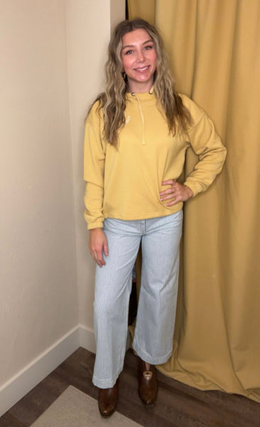 Ariat Ticking Stripe Wide Leg Jeans