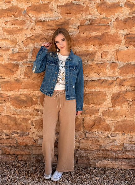 Taupe Studded Knit Pants