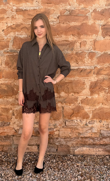 Brown Plaid Shirt