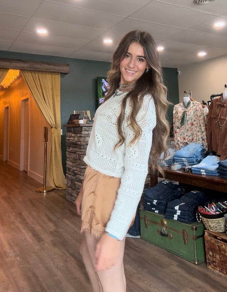 Ada Crochet Pullover Top