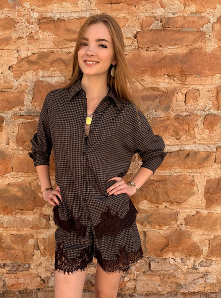 Brown Plaid Shirt