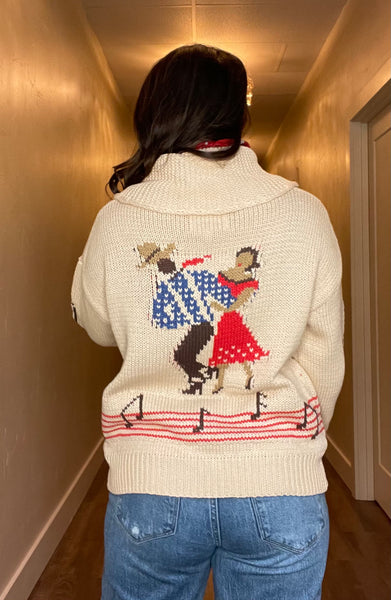 Square Dancing Cardigan Sweater