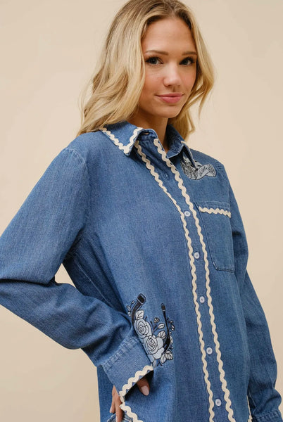 Ric Rac Western Denim Shirt