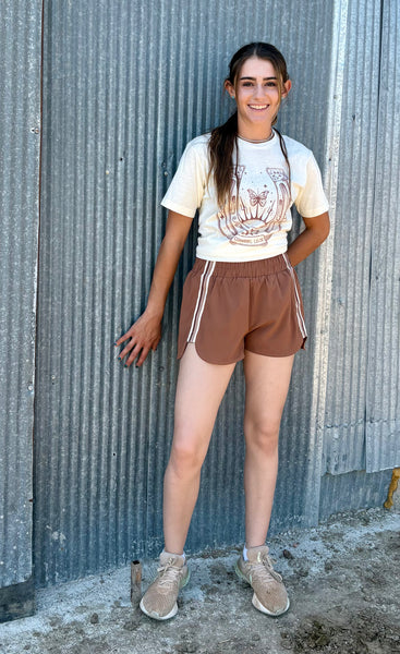 Striped Trim Activewear Shorts