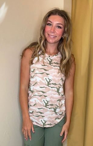 Blush Camo Tank