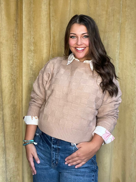 Checkerboard Sweater