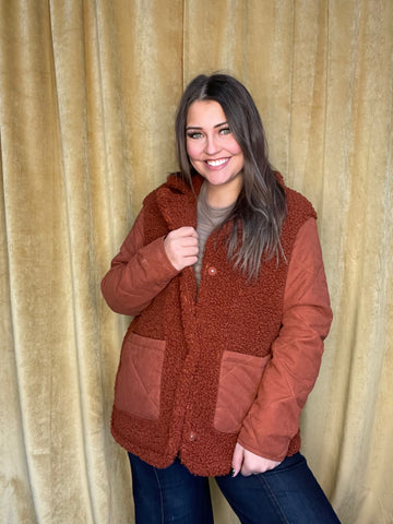 Sadie & Sage Quilted Teddy Jacket