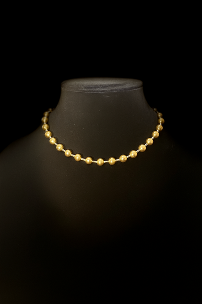 Large Gold Bead Necklace