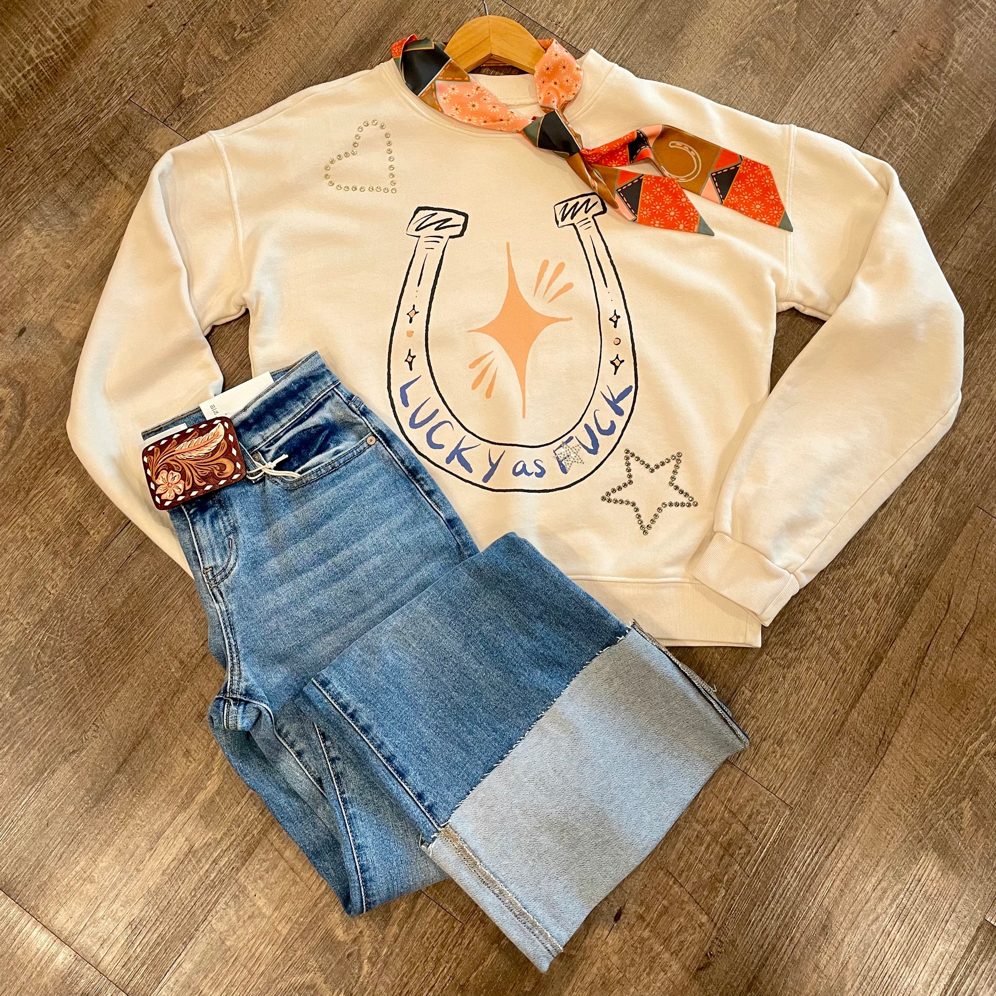 "Lucky as F@%#" Sweatshirt