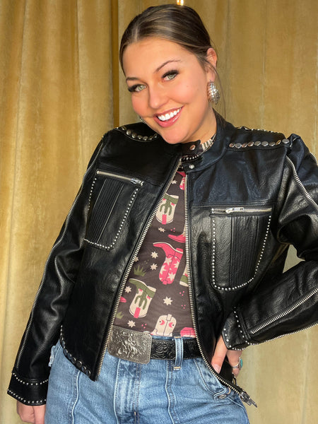 Cowboy Boot Mesh Top