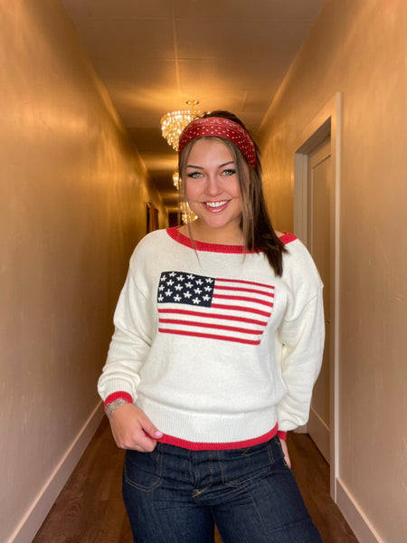 American Flag Sweater