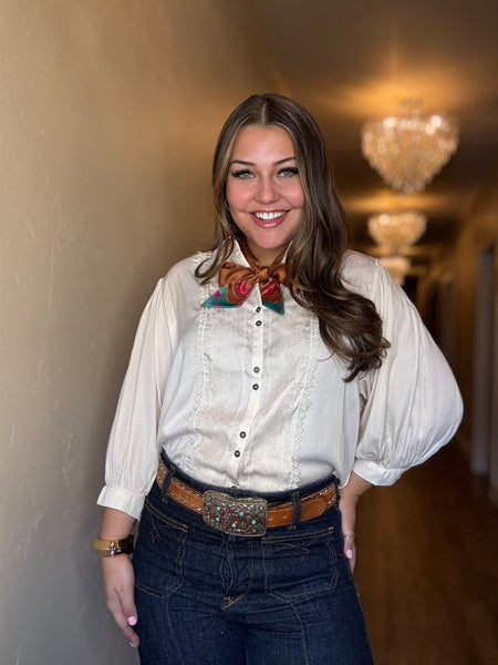 Saratoga Lace Applique Blouse