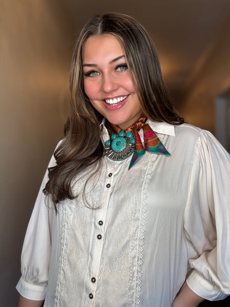 Saratoga Lace Applique Blouse