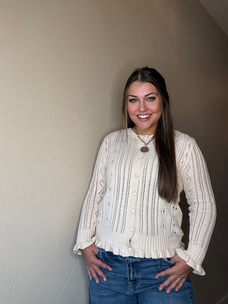 Matilda Crochet Knit Cardigan