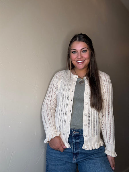 Matilda Crochet Knit Cardigan