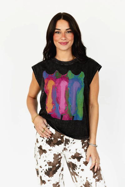 Neon Horse Muscle Tee