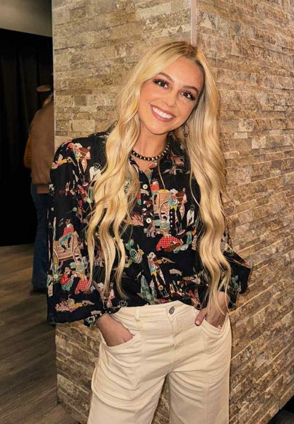 Phoenix Western Chiffon Blouse