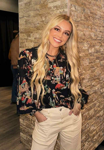 Phoenix Western Chiffon Blouse