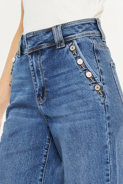 Kancan Button Front Jeans