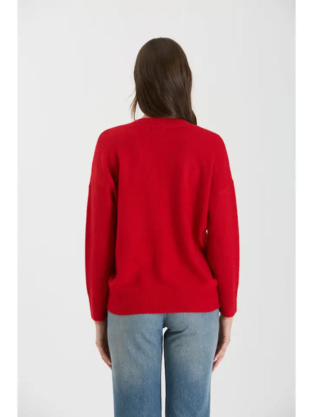 Nori Red Knit Sweater