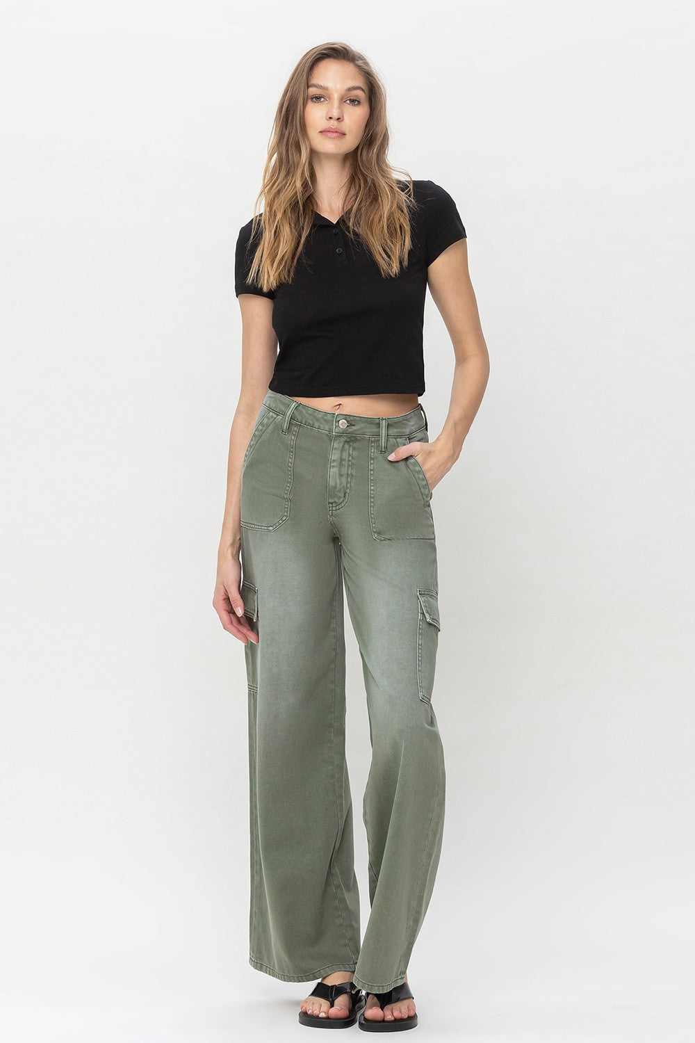 Army Green Cargo Jeans