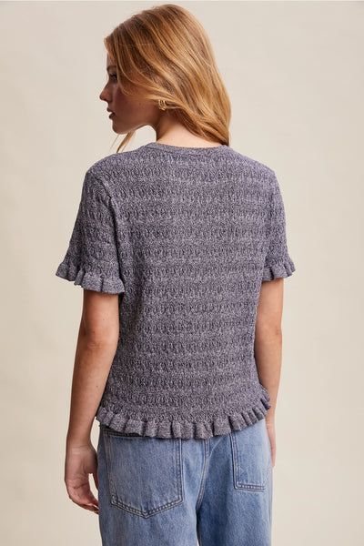 Gemini Ruffle Knit Top