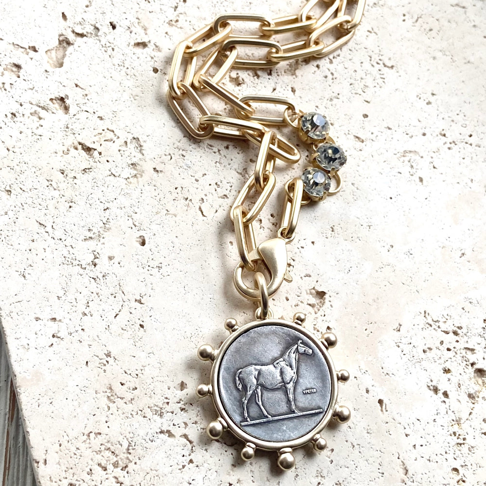 Reed Horse Coin Necklace