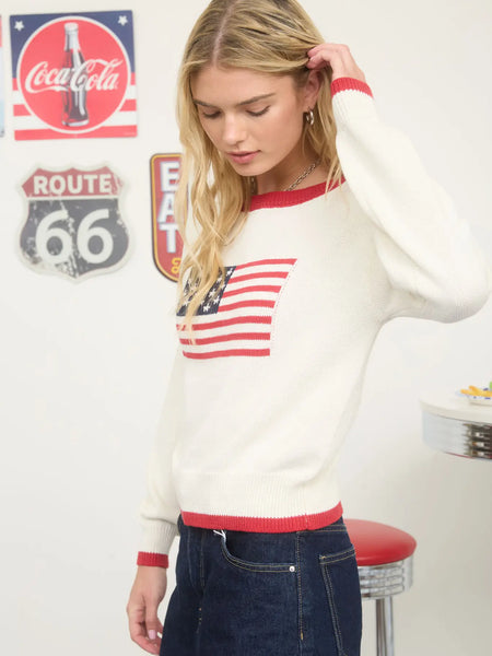 American Flag Sweater