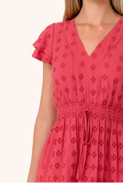 Fuchsia Eyelet Dress