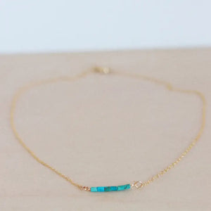 San Clemente Turquoise & Gold Necklace