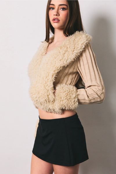 Dominic Faux Fur Sweater Jacket