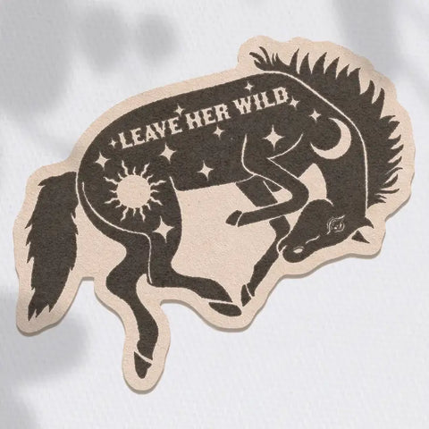 "Leave Her Wild" Horse Sticker